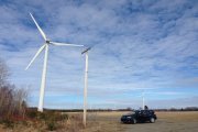 Un champ d'éolienne non loin de Matane