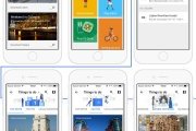 Ecrans de deux rubriques de Google Trips -Réservations & Things To Do -